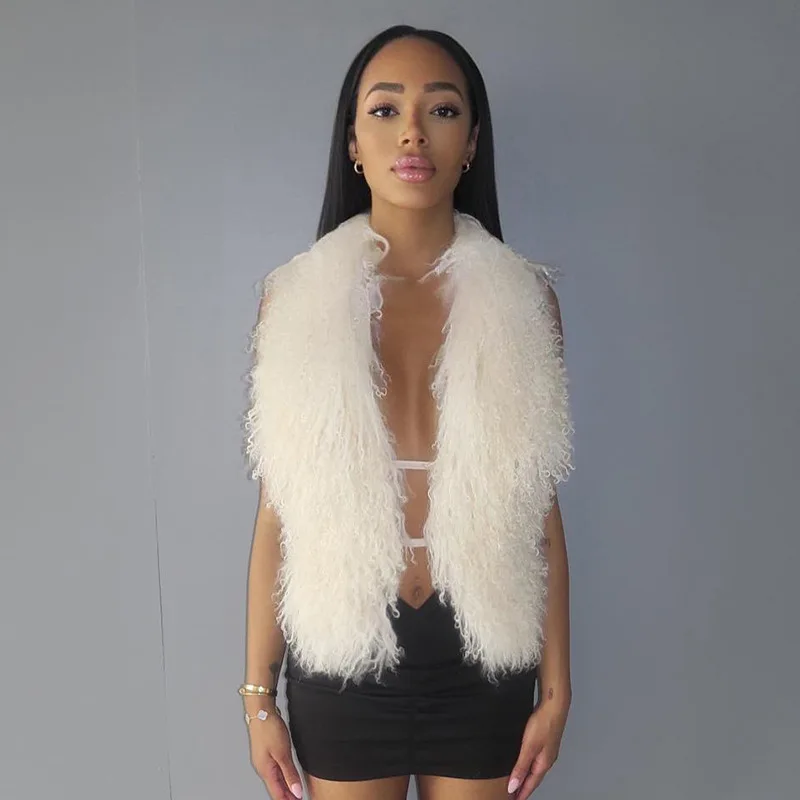 Gilet di pelliccia Giacca invernale Y2K Streetwear Moda Abbigliamento Donna 2024 Ritagliata pelosa Elegante Cappotti sexy Giacche calde spesse