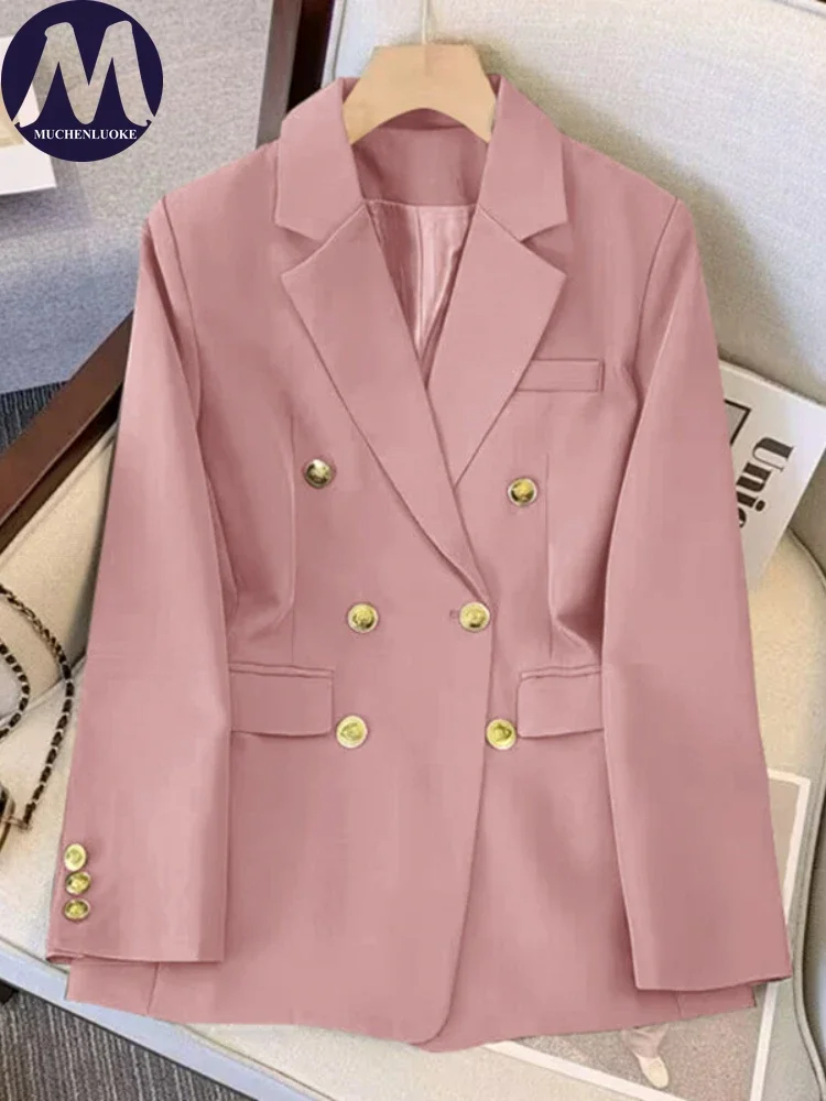 Women Coat 2023 Spring Autumn New Korean Fashion Slim Fit Temperament Blazer Coats Casual High-end Loose Women's Blazers