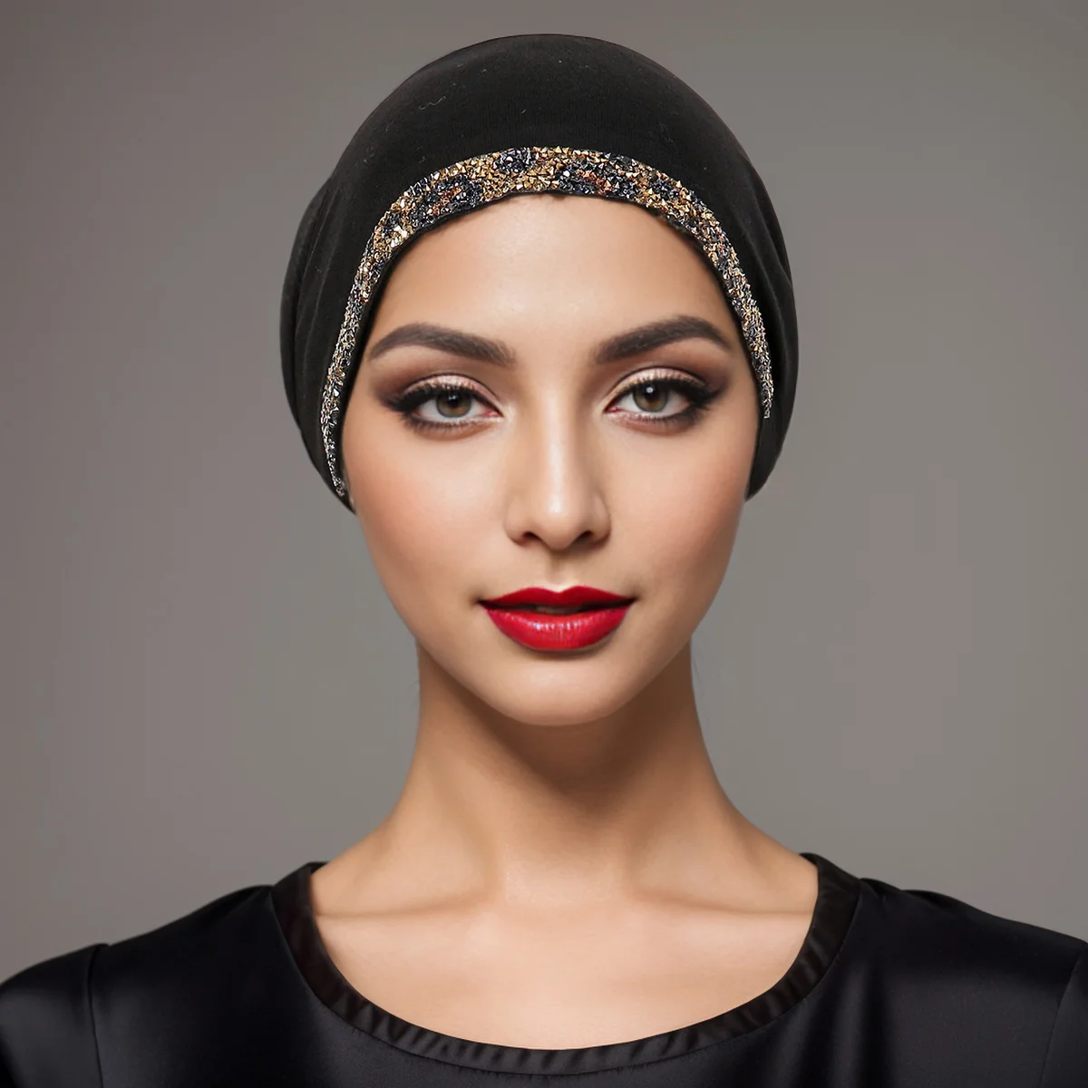 Muslim Turban Women Hat Inner Hijab Caps Islamic Underscarf Bonnet India Leopard Print Hot Stamping Headwrap Turbante Mujer