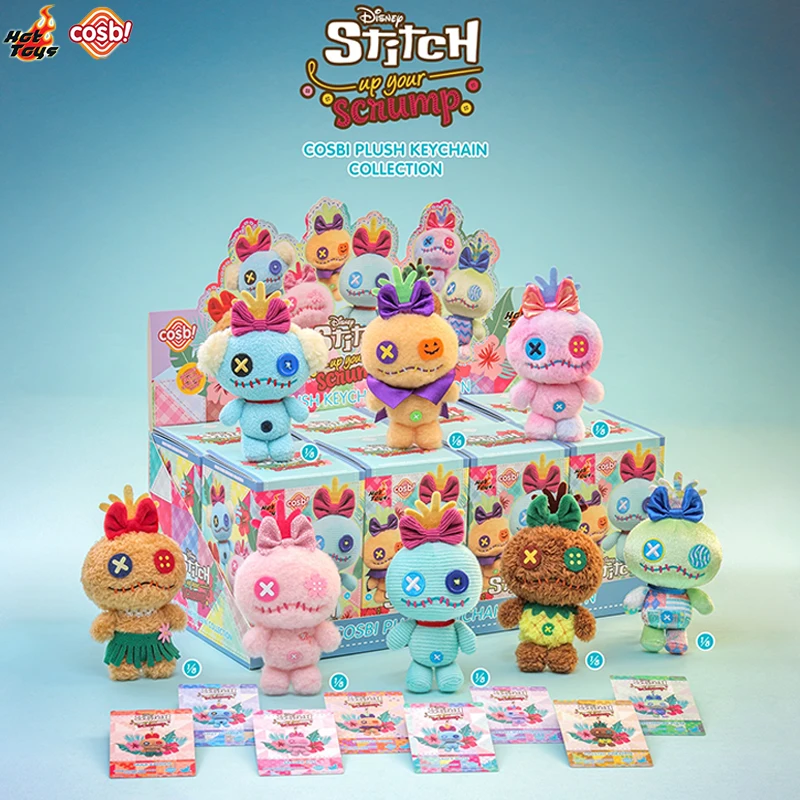 Original Hot Toys Disney Stitch Scrump Series COSBI Plush Pendant Blind Box Scrump Surprise Blind Box Plush Keychain Gift