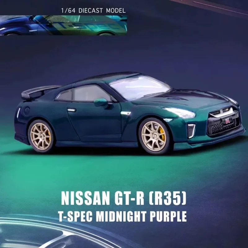 

INNO 1:64 NISSAN GT-R (R35) T-SPEC Midnight Purple литая под давлением модель автомобиля из сплава, игрушка для мальчиков, коллекционное украшение для взрослых.