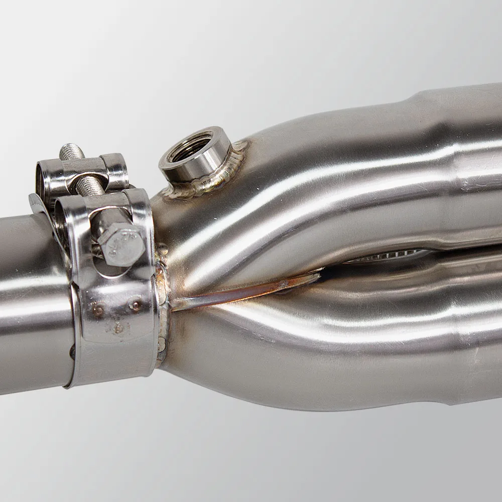 لكاواساكي نينجا 650 z650 نينجا Z 650 2017-2023 الهروب الانزلاق على الجبهة أنبوب ربط الأنابيب 51 مللي متر دراجة نارية العادم نظام كامل