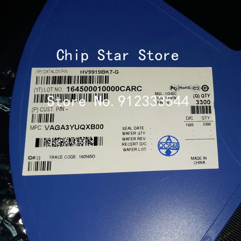 5-100pcs  HV9919BK7-G HV9919BK7  WDFN8 LED Driver Buck 2MHz SMD 100%New And Original