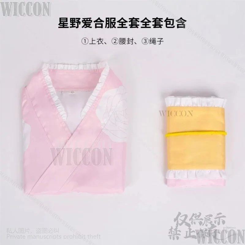 

a7d@OSHI NO KO Cosplay Ai Hoshino Costume Japanese Kimono Pink Dress Girl Bunny Women Wig Halloween Roleplay Party Customized Co