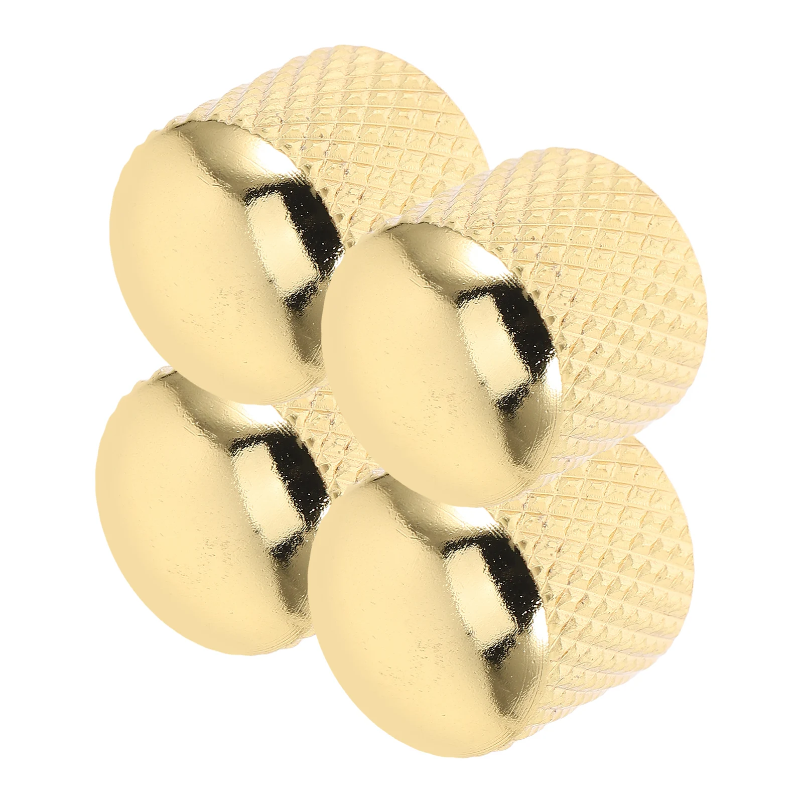 

4pcs Metal Guitar Knobs Top Hat Volume Tone Control Replacement For Electric Bass Durable Adjustable Sound Compatible Gold Dome