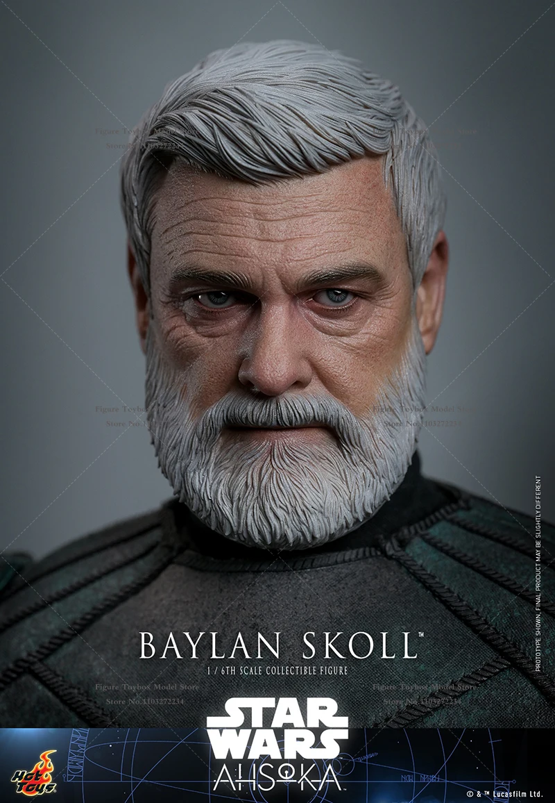 HOTTOYS HT TMS125 1/6 Baylan Skoll Man عمل الشكل حرب النجوم الأصلي كبار السن الشعر الأبيض المرتزقة حساسة 12 "نموذج الجندي