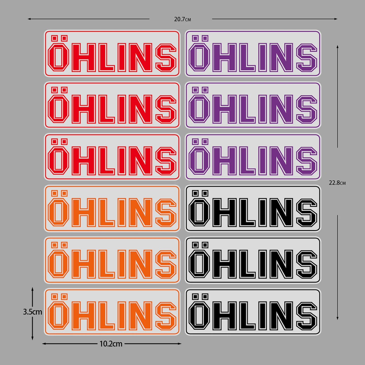UV Transparent Ohlins Stickers Waterproof For Motorcycle Motocross Scooter Front Fork Shock Absorber Decor Accessories view 3