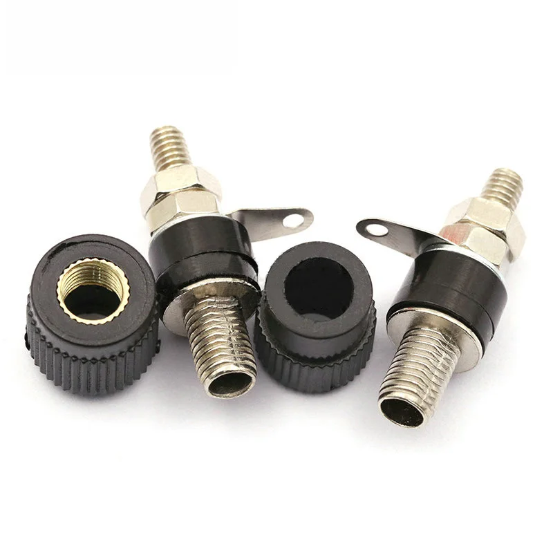 4mm Red&Black Banana Socket Professional Binding Post Mount Plug Jack Amplifier Terminal Connector Nickel Plated A4