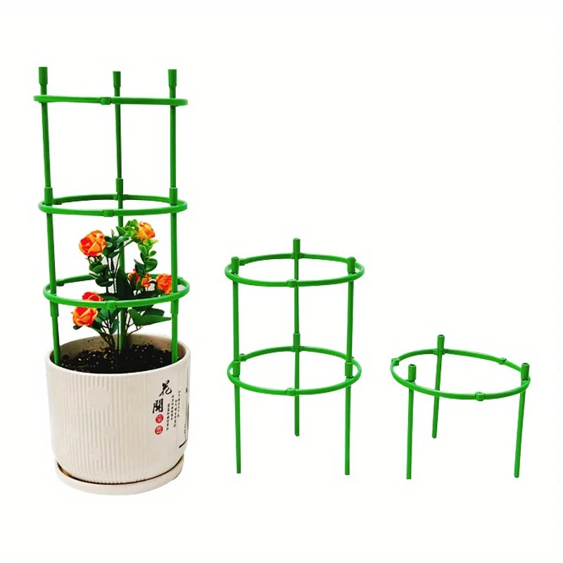 2/4Packs Plant Support Stake Stackable Garden Flower Support, Plant Stakes for Indoor Outdoor Plants Flower Climbing Plants