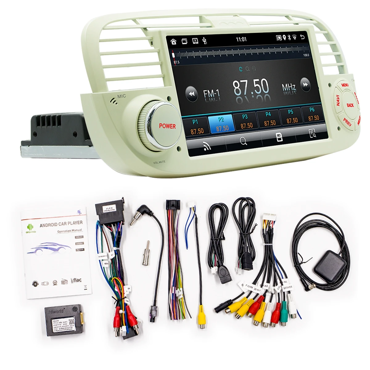 7 بوصة بلوتوث 5.1 سيارة نافي لشركة فيات 500 2010-2015 أندرويد 13 لاعب أندرويد مسجل قيادة تلقائي ستيريو 2 + 64 جيجابايت بيج #6