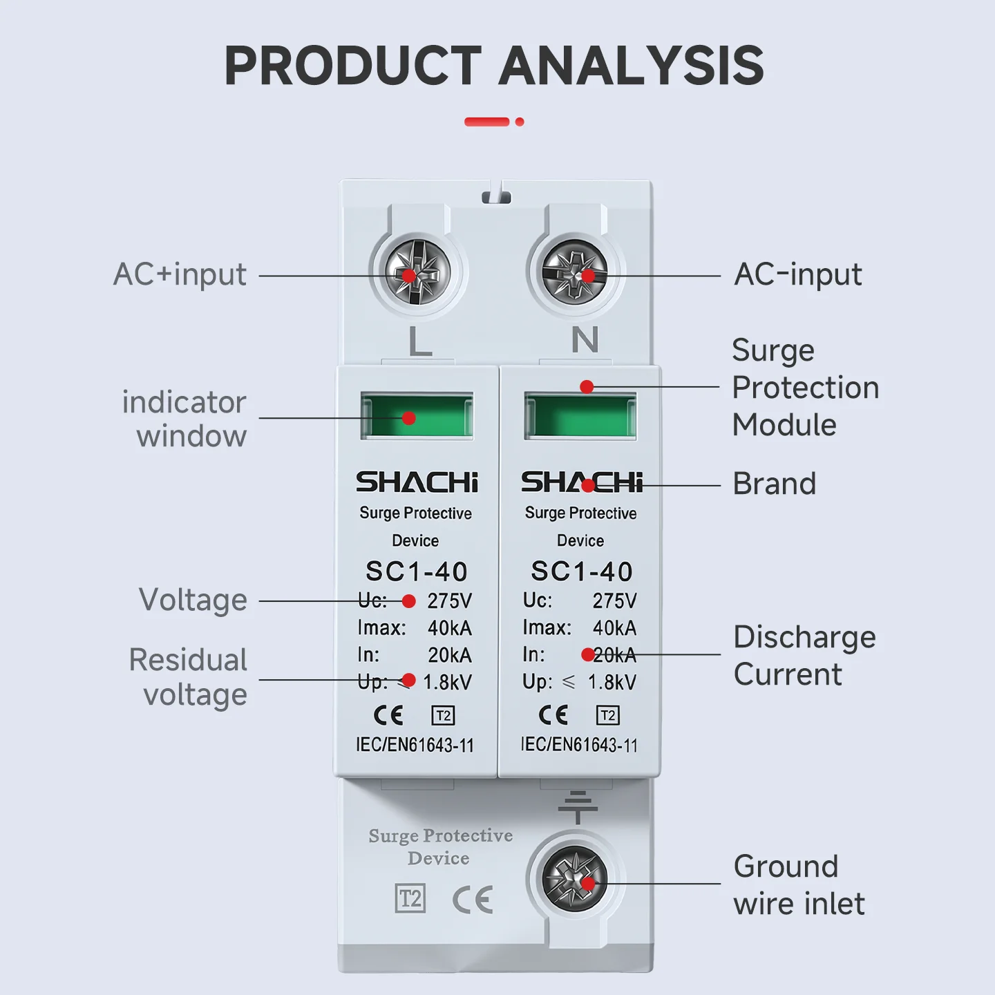 Parafoudre 2P AC pour la maiso - Ac Surge Protector avis et prix