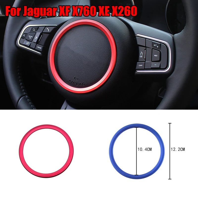 For Jaguar XF X760 XE X260 F-pace X761 E-PACE X540 R Sport Logo Trim Cover Car Steering Wheel Emblem sticker badge Decorate Ring