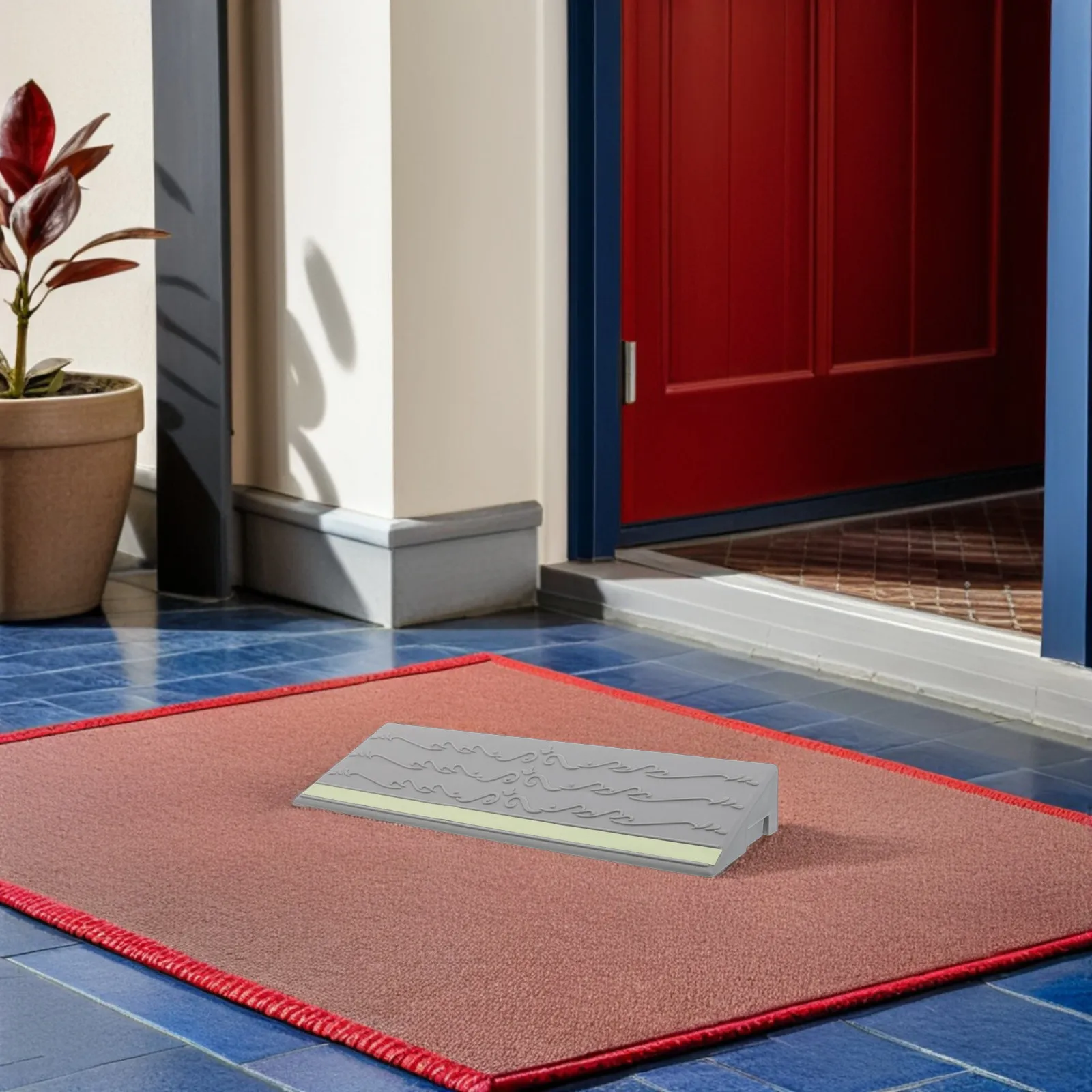 Robot Vacuum Door Ramp 30x6.5cm Angled Entry Mat Modular Slope Ramp for Doorways Indoor Transition Strip Threshold for Doorways
