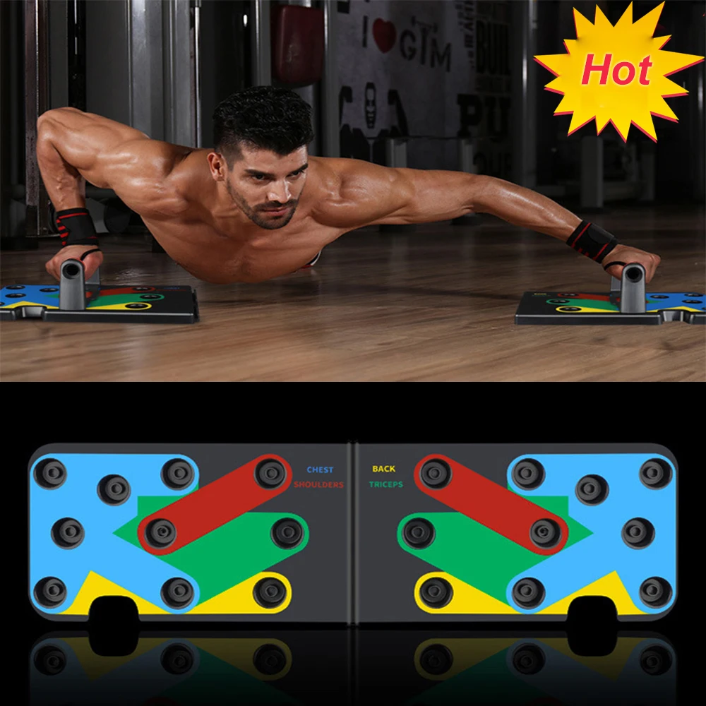 Opvouwbare Fitness Push Up Board Multifunctionele Lichaam Uitgebreide Oefening Stands For Chest Abdomen Arm Back Muscle Workout