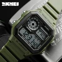 SKMEI 1299 Fashion Men PU Strap Multifunction Waterproof Watches Alarm Male Digital Watch reloj hombre Outdoor Sport Watch