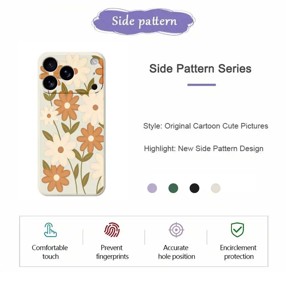 Little Daisy Phone Case For iPhone 17 Pro Max 17 Air 16 15 14 13 12 11 Pro Max XS Max 7 8 Plus 16e 16 15 Plus TPU Cover Coque