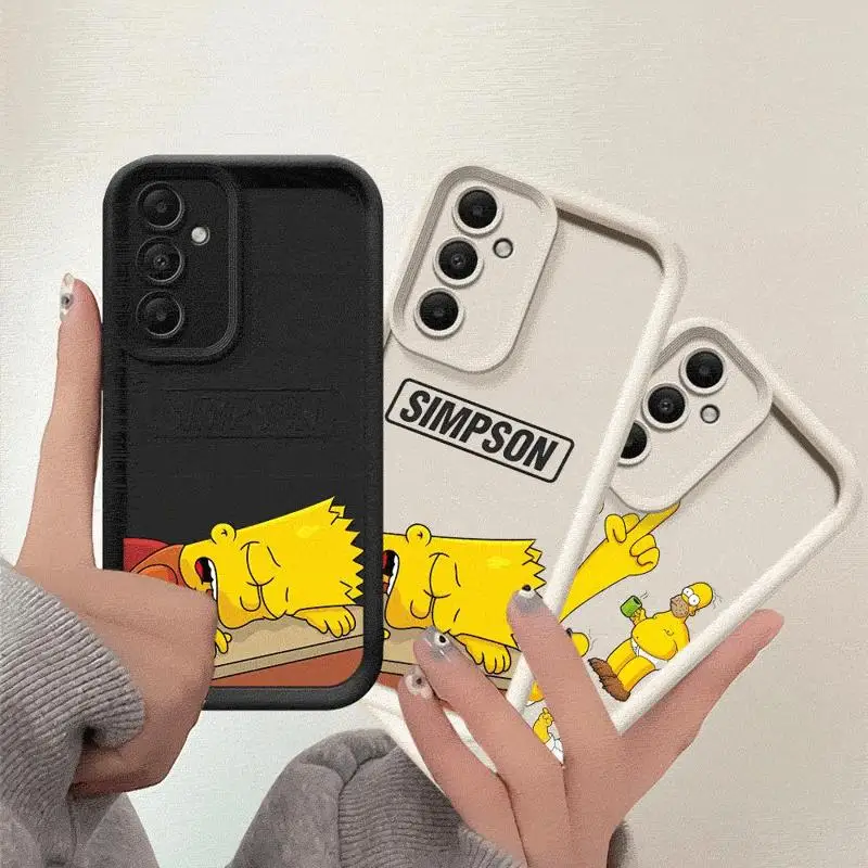 Case For Samsung A54 A52 A14 A53 A12 A13 A23 A71 A34 A51 A13 A33 A15 A32 A22 A55 A24 Silicone Phone Case Disney Funny Simpson