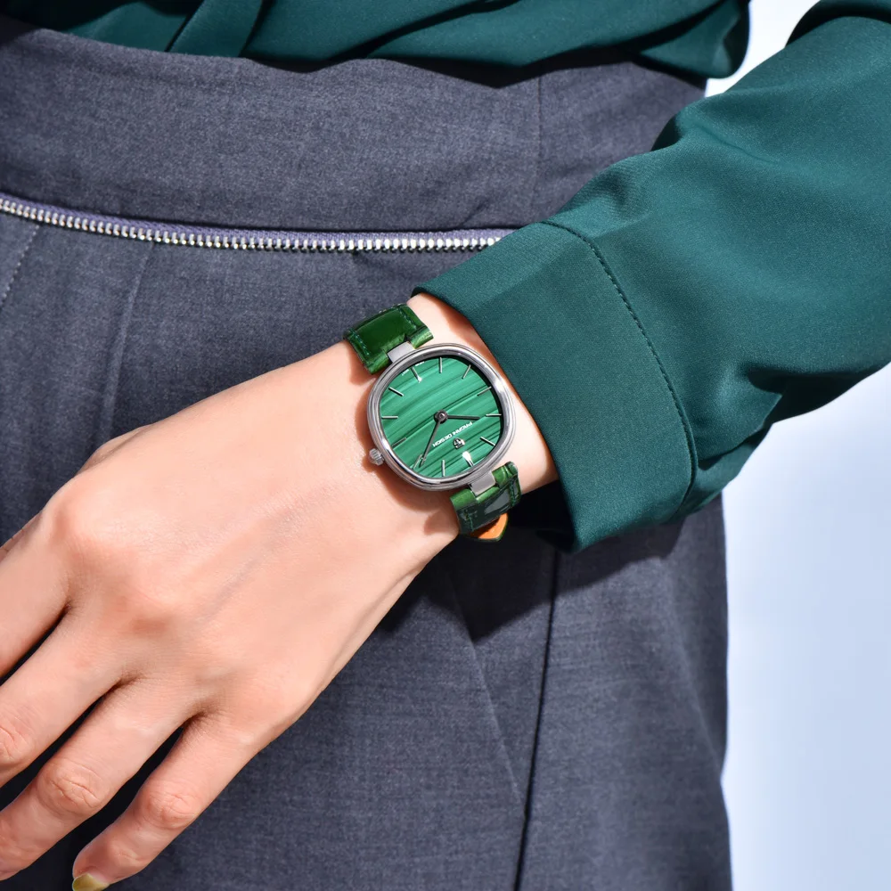 PAGANI DESIGN ladies Watch Top Malachite Dial 2026 New Quartz Watch Women Luxury Sapphire Glass Stainless Steel Waterproof Watch