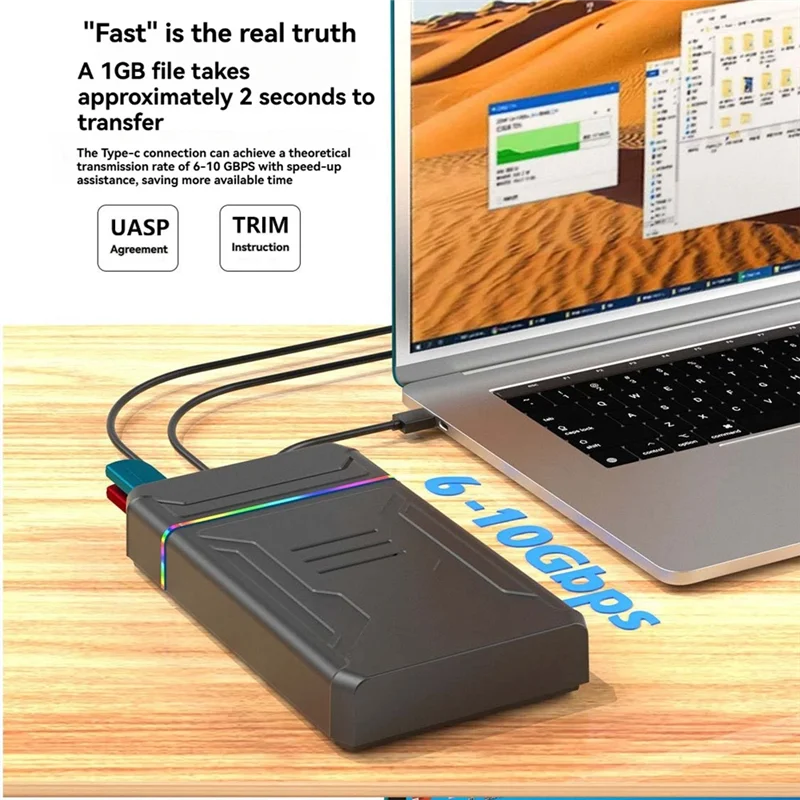 Caja HDD M.2 NVME SSD de 2,5/3,5 pulgadas, caja de disco Dual, carcasa de disco duro portátil USB 3,0, caja de disco duro externo