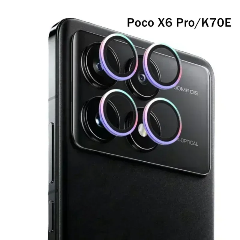 Xiaomiカメラ用ガラスリング,金属レンズ,スクリーンプロテクター,ケース,redmi k70e,k70,k70,pro,背面
