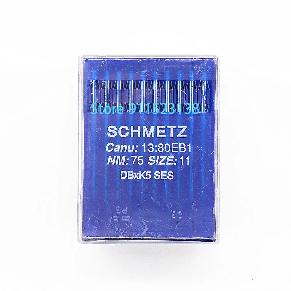 100 Pcs Genuine Schmetz Embroidery Needle DBXK5 SES Nm 65/9 70/10 75/11 80/12 For Tajima Barudan SWF China Embroidery Machine