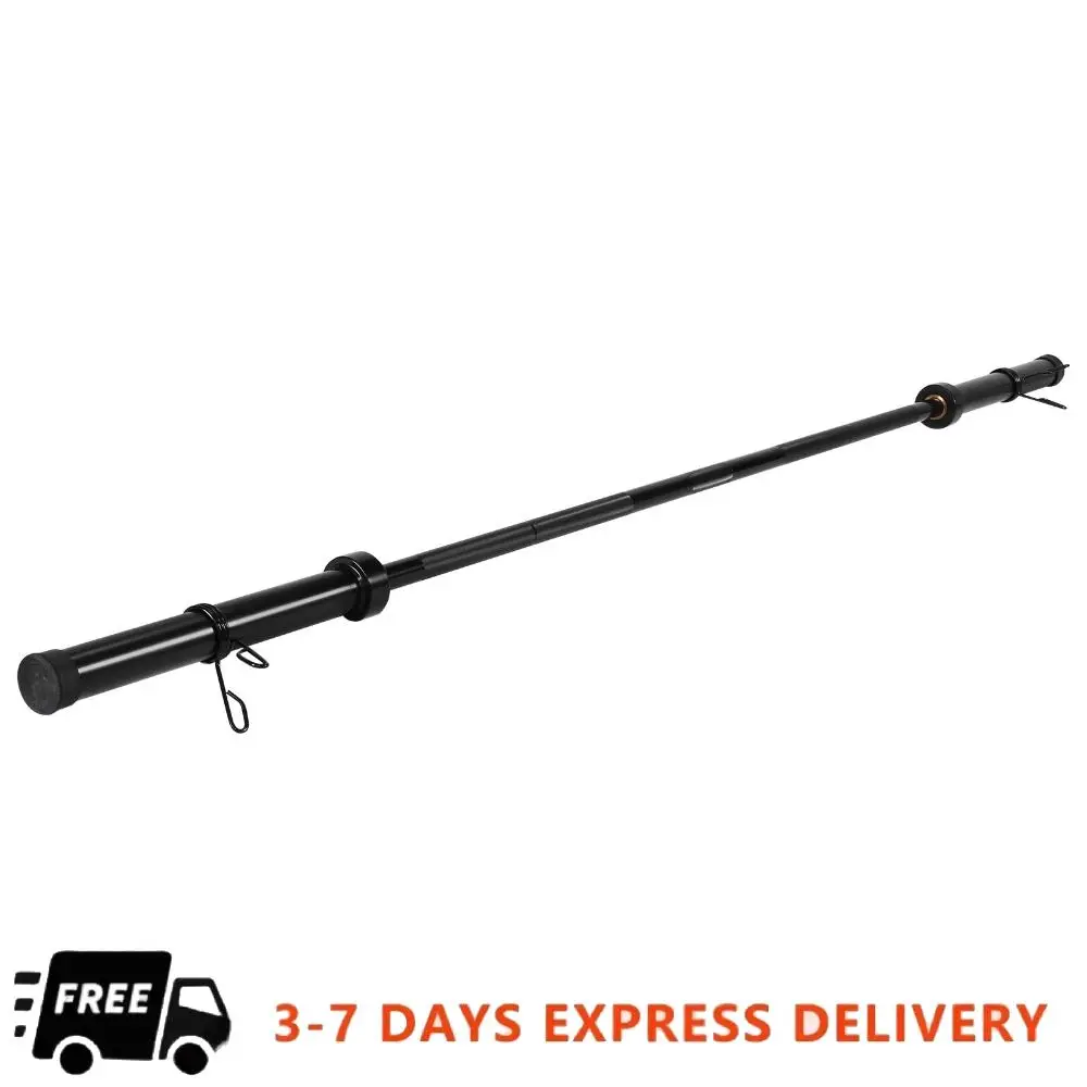 Barra de pesas olímpicas cromada de 2,2 m con 2 collares de resorte, biela de mancuernas para sentadillas, prensa de banco, stables