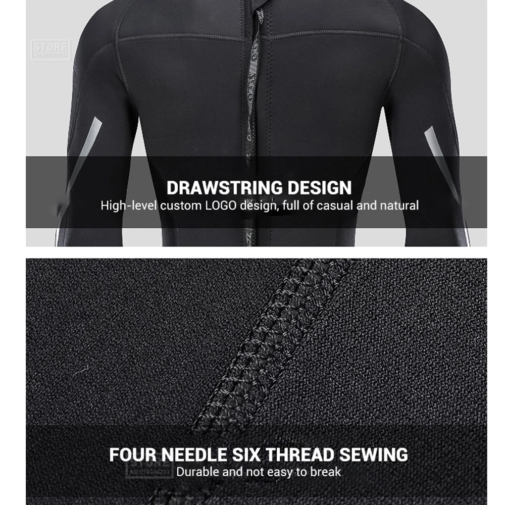 Men Wetsuit 3mm Neoprene Surfing Scuba Diving Snorkeling Swimming Body Suit Wet Suit Surf Kitesurf Clothes Equipment