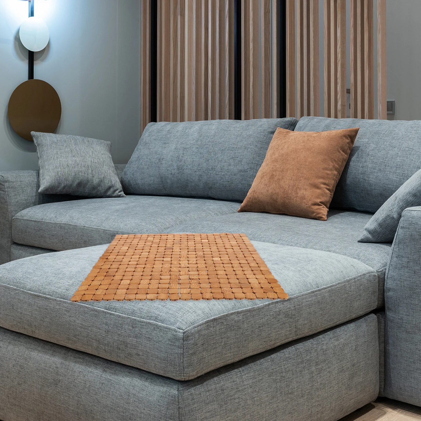 

1PC 40x40cm Carbonized Bamboo Seat Cushion Mat Small Gaps Air Circulation Non Comfortable Breathable Chair for Home