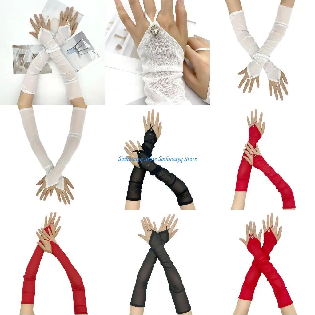 

573B элегантный костюм 1920-х годов, длинные перчатки без пальцев для женщин, наряд для Хэллоуина, реквизит для косплея,