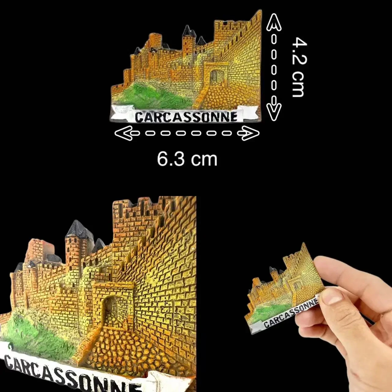 French Carcassonne Castle creative refrigerator sticker travel souvenirs gift crafts