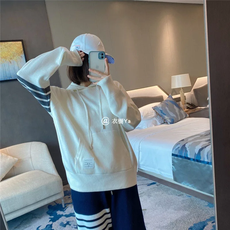 

Женский трикотажный свитер с капюшоном, мягкий свободный Трикотажный свитер с воском и длинными рукавами, весна-осень