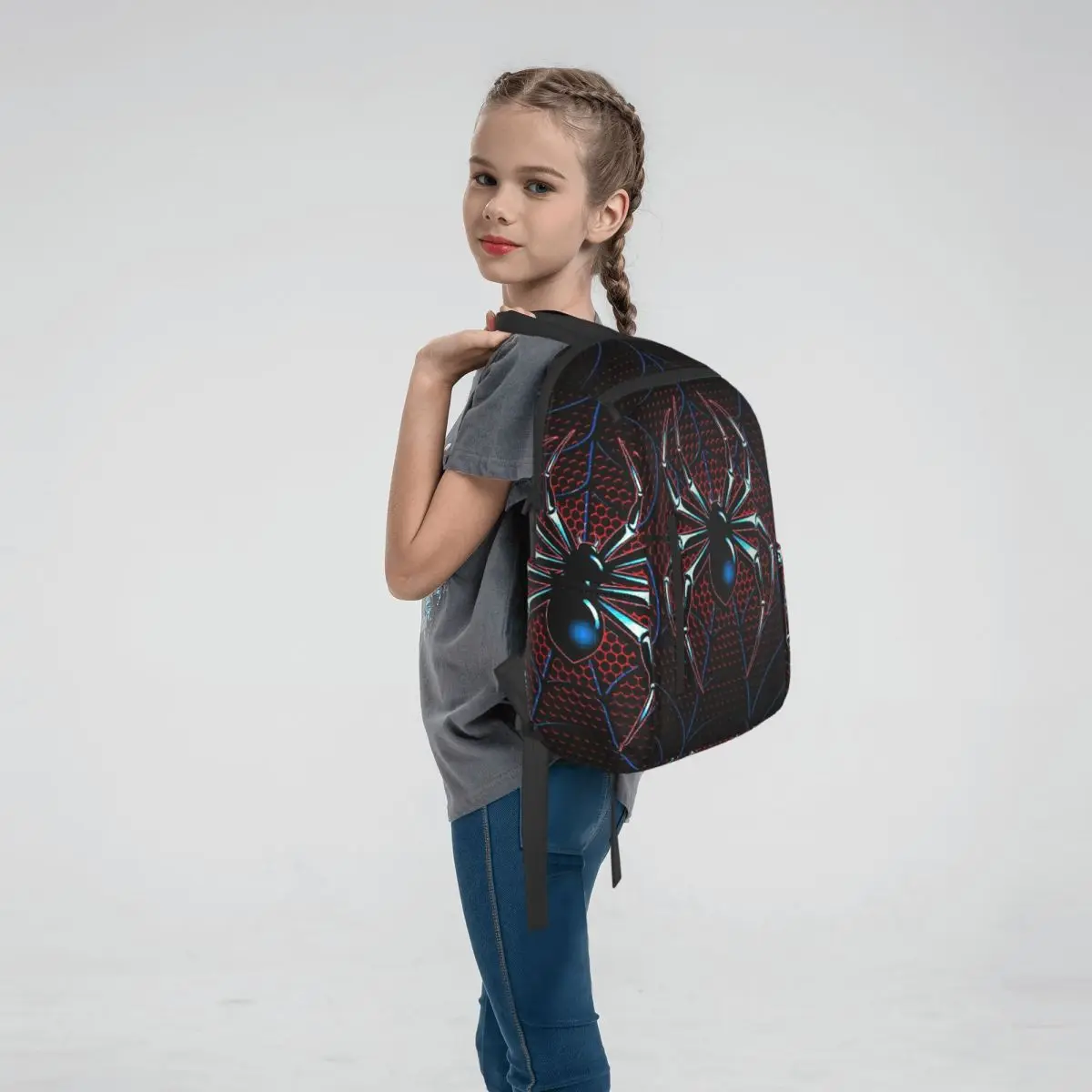 Spider And Web Backpack Large Capacity Kids BookBag School Bag Shoulder Bags for Men Women