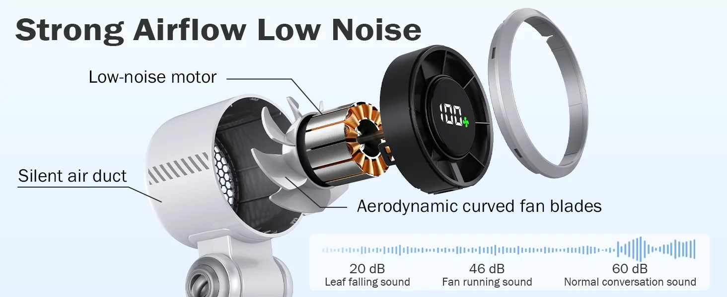 With a Hand-Held Fan Belt, USB-C Rechargeable Personal Fan, Battery-Powered Portable Fan, Mini Pocket Fan Suitable for Women, Men, Makeup, Travel, Office, and Outdoor Use.
