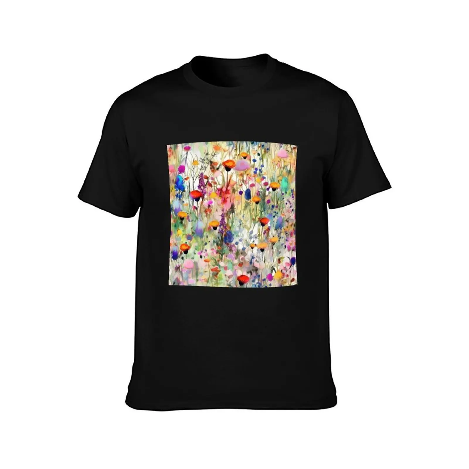 The wildest watercolor wildflower meadow 2 T-Shirt Sport Basic Moisture Wicking Tee T-Shirt