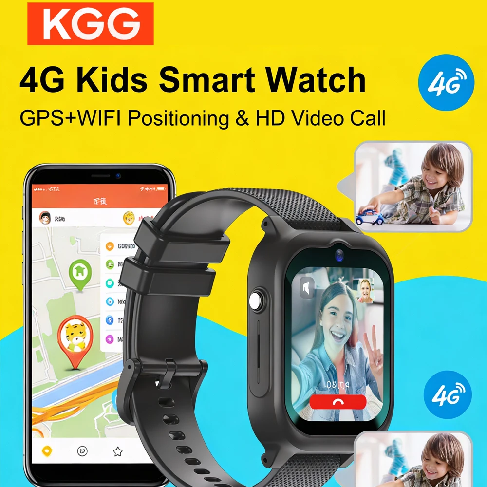

Kids 4G Smart Watch Phone HD Video Call GPS WIFI Camera Voice Chant SOS Monitor Tracker Location Waterproof Children Smartwatch