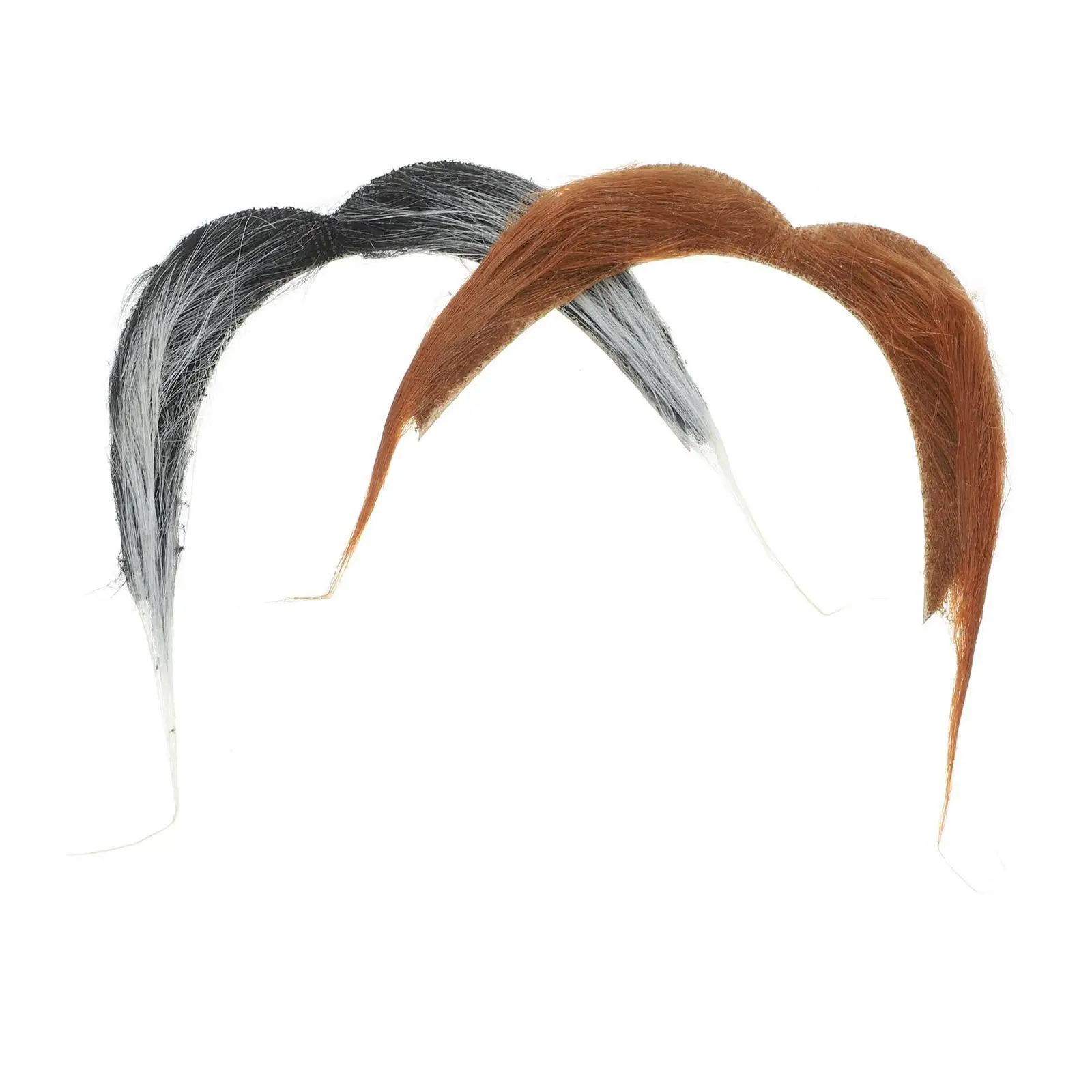 

2шт накладные усы мужская борода реалистичные изогнутые усы для взрослых накладные лица