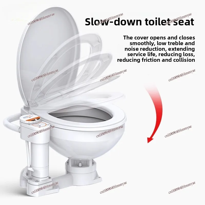 

Yacht Electric Toilet RV Sailing Speedboat Self-priming Toilet Marine Accessories Ceramic Toilet 12V24V