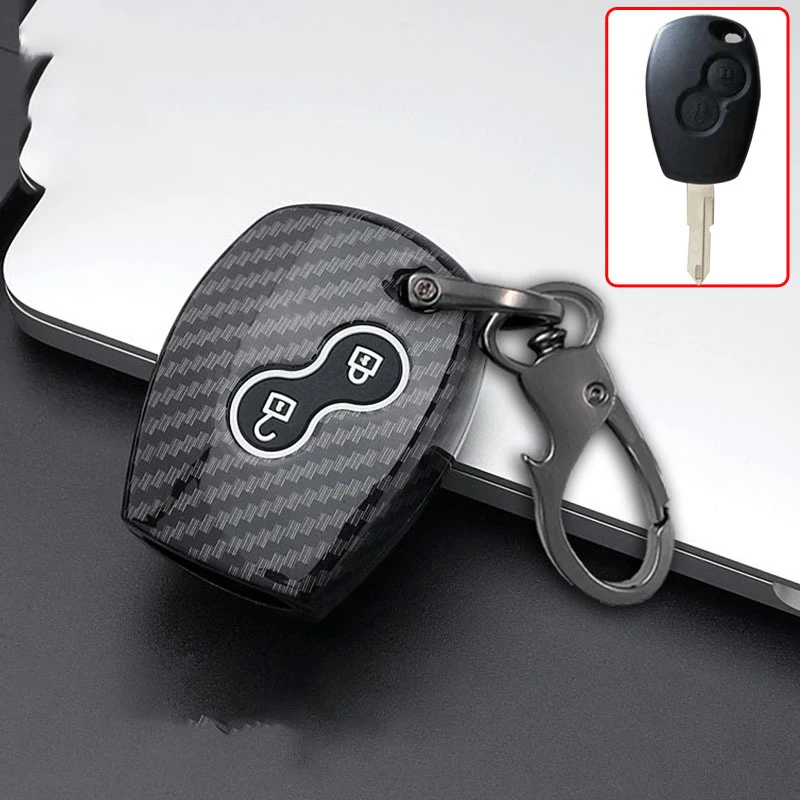 Carbon ABS Car Key Case Cover Fob for Renault Clio Logan Sandero Megane Modus Espace Kangoo Twingo Scenic Remote Key Protector