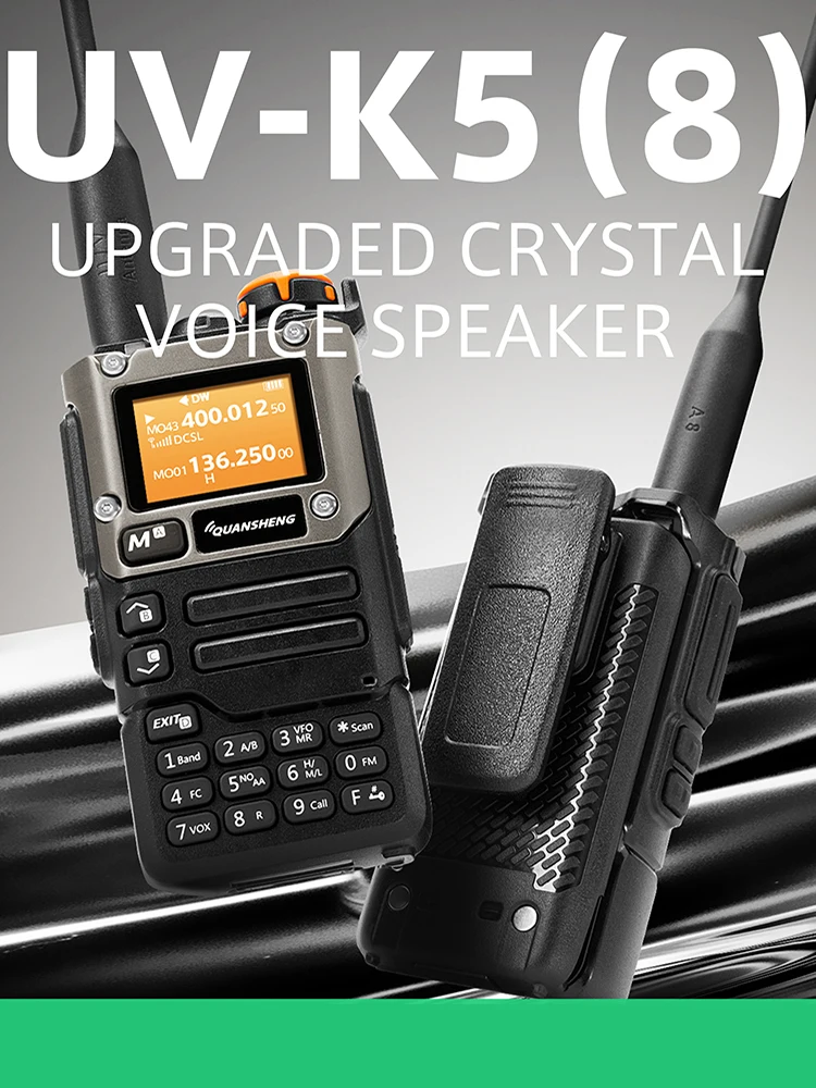 UV-K6 اسلكية تخاطب 5 واط راديو نطاق هوائي نوع C شحن UHF VHF DTMF FM تشويش إذاعي NOAA تردد لاسلكي اتجاهين راديو CB