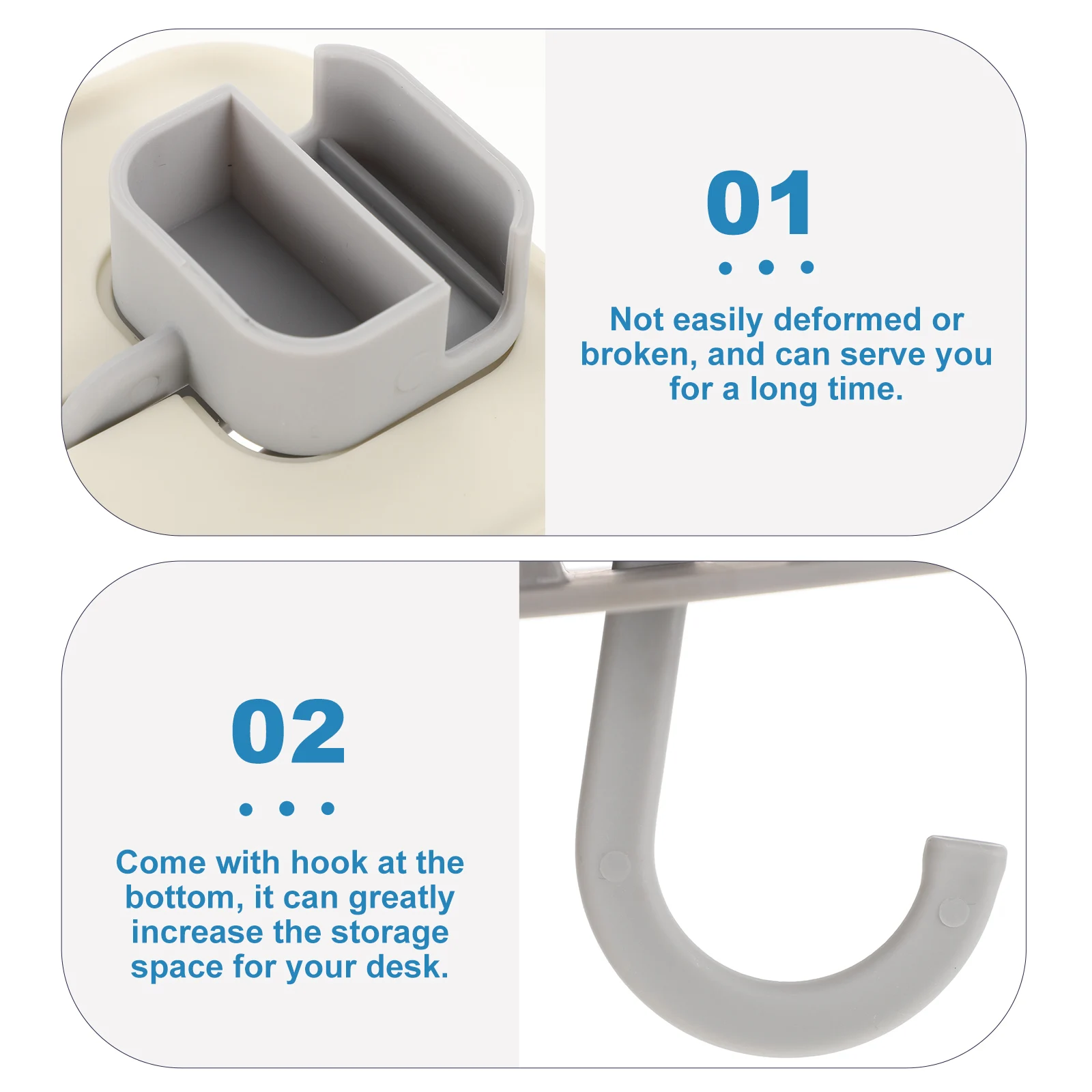 

Sturdy Desk Cup Holder Clamp On Table Side Water Glass Holder For Home Office Classroom Tabletop Cup Stand With Hook