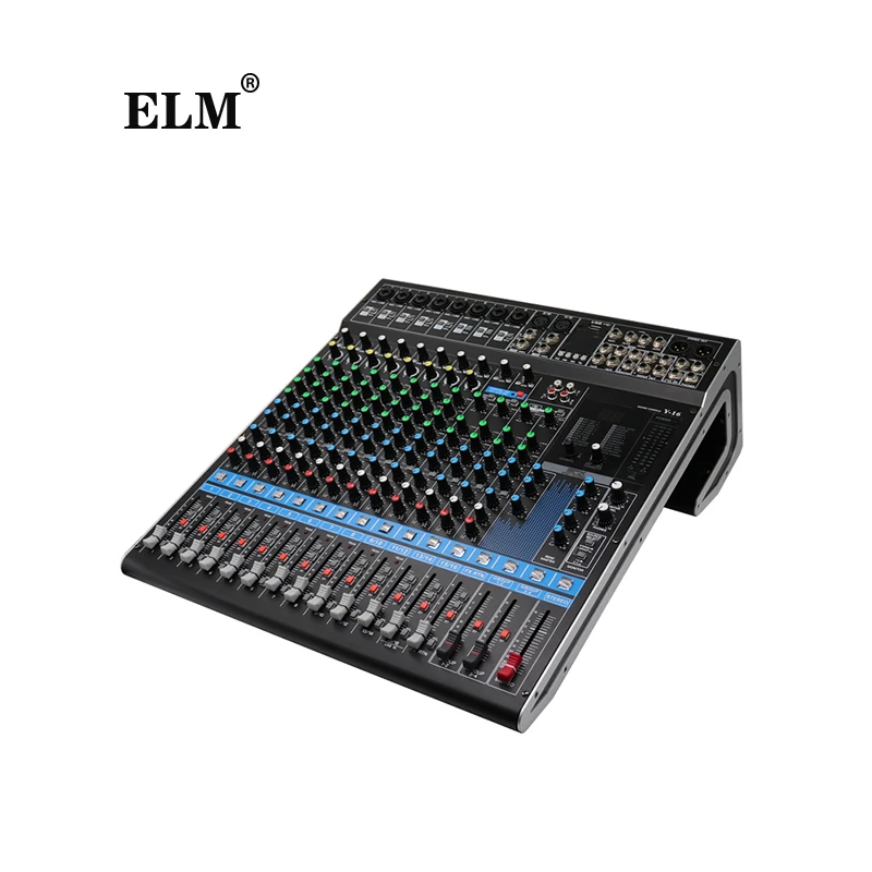 Professional 16 channel 24 dsp Portable Video Audio Equipment Electronic Stereo Mp3 Stage Dj Mixer