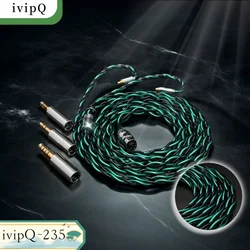 IvipQ-235 HiFI DIY MMCX 4-Core 7N OCC + gümüş paladyum kaplama modüler fiş kulaklık kablosu, GK200 IE900 sihirli bir Nova için