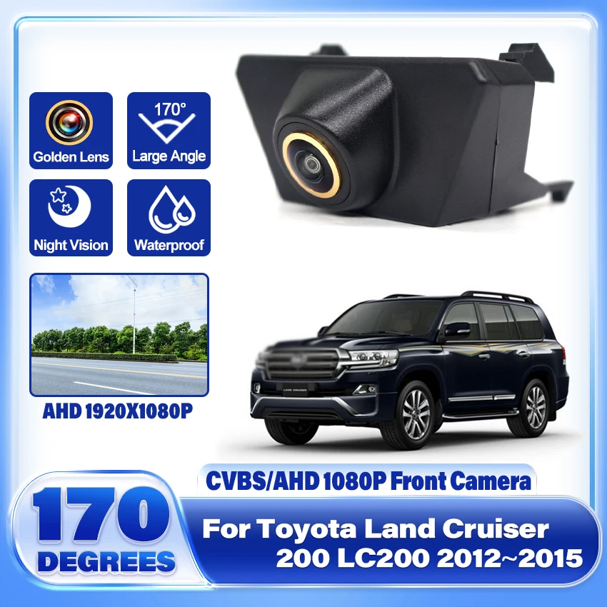 HD CCD Car Front View Parking Night Vision Positive Waterproof Logo Camera For Toyota Land Cruiser 200 LC200 2012 2013 2014 2015