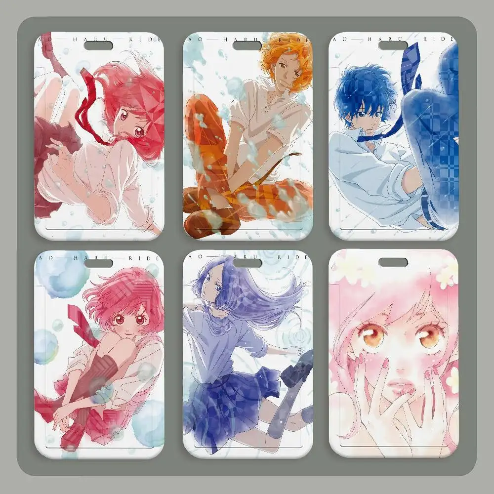Nuevo Lanyard de Anime Ao Haru Ride con Diseño de Chica Adorable, Porta Tarjetas de Identificación, Porta Credenciales de Trabajo, Porta Llaves y Colgante para el Cuello, Regalo