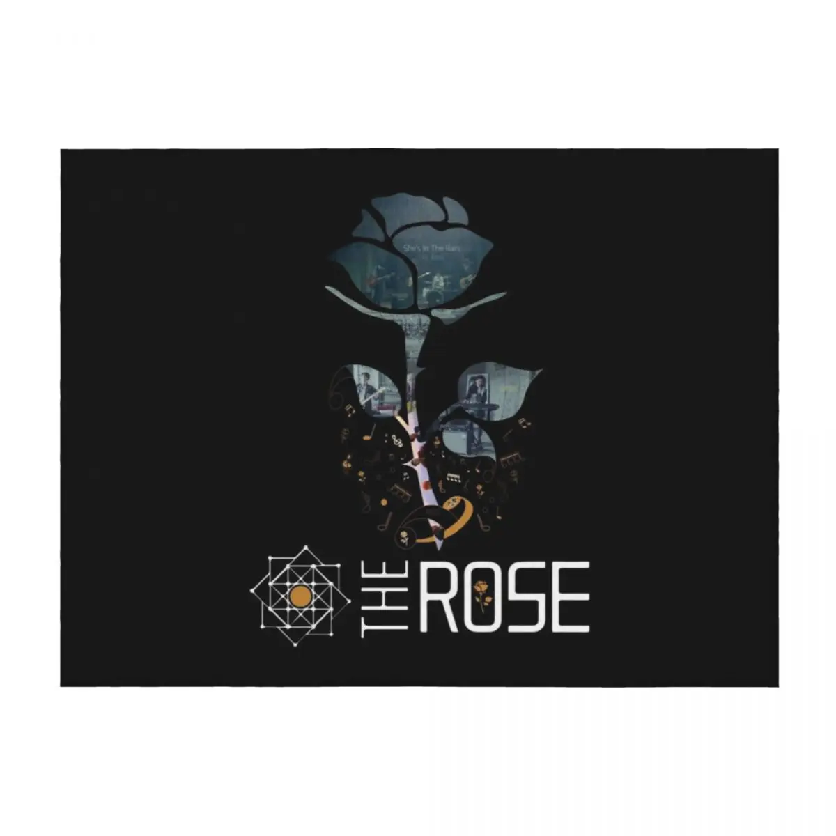 

The Rose (golden) - Large Graphic Throw Blanket Blankets For Baby Giant Sofa Blankets For Bed Stuffeds Blankets