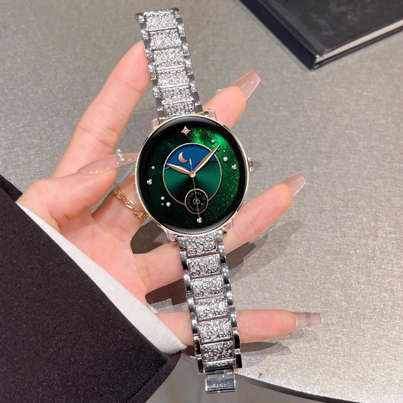 22mm 18mm Diamond Metal Strap For OnePlus Watch 3 43mm Women Jewelry Band For Oppo Watch 4Pro/X X2/X2 Mini/OnePlus 3 2 2R 46mm view 4