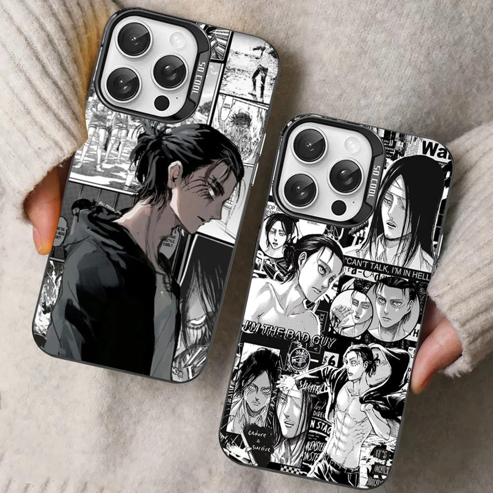 Attack on Titan Eren Jaeger manga Phone Case For iPhone 16 15 14 Pro Max X XR XSMAX 8 7 Plus Matte Shockproof Back Cover