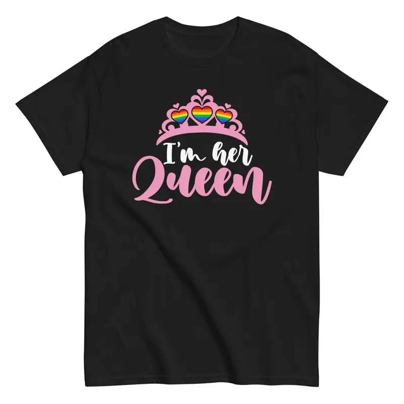 Camiseta Rainbow Pride que combina con pareja de lesbianas, soy su reina