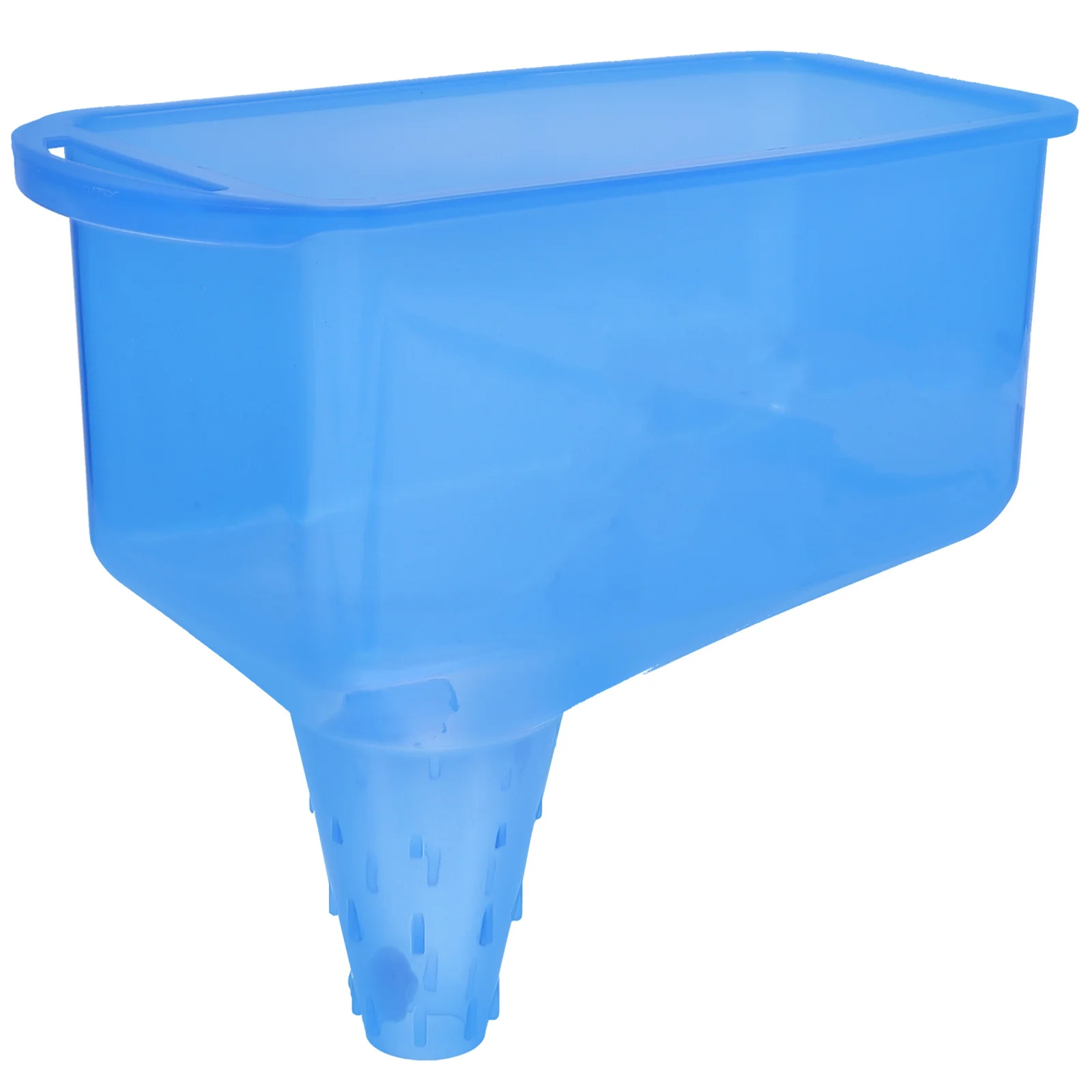 قمع زيت مربع أزرق لمحرك السيارة ونقل الوقود وخزان الغاز بدون غطاء وإكسسوارات السيارات المقاومة للانسكاب ومتينة