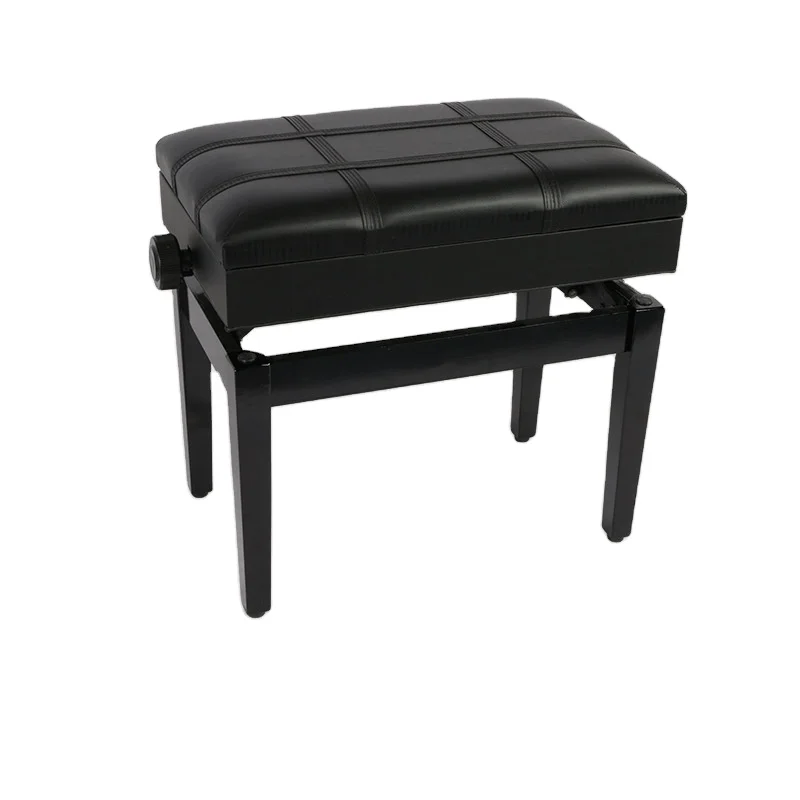 Solid Wood Double Piano Bench With Sheet Music Storage for Electronic Keyboard Piano